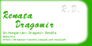renata dragomir business card